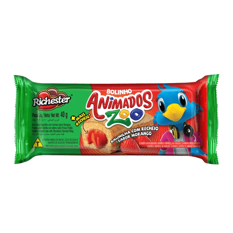 Bolinho de Baunilha com Morango